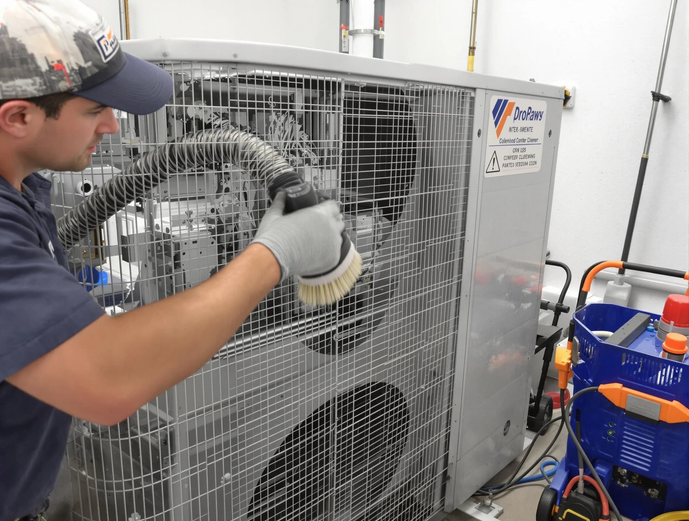 Columbiana Air Duct Cleaning specialist performing precision AC coil cleaning for improved system performance in Columbiana