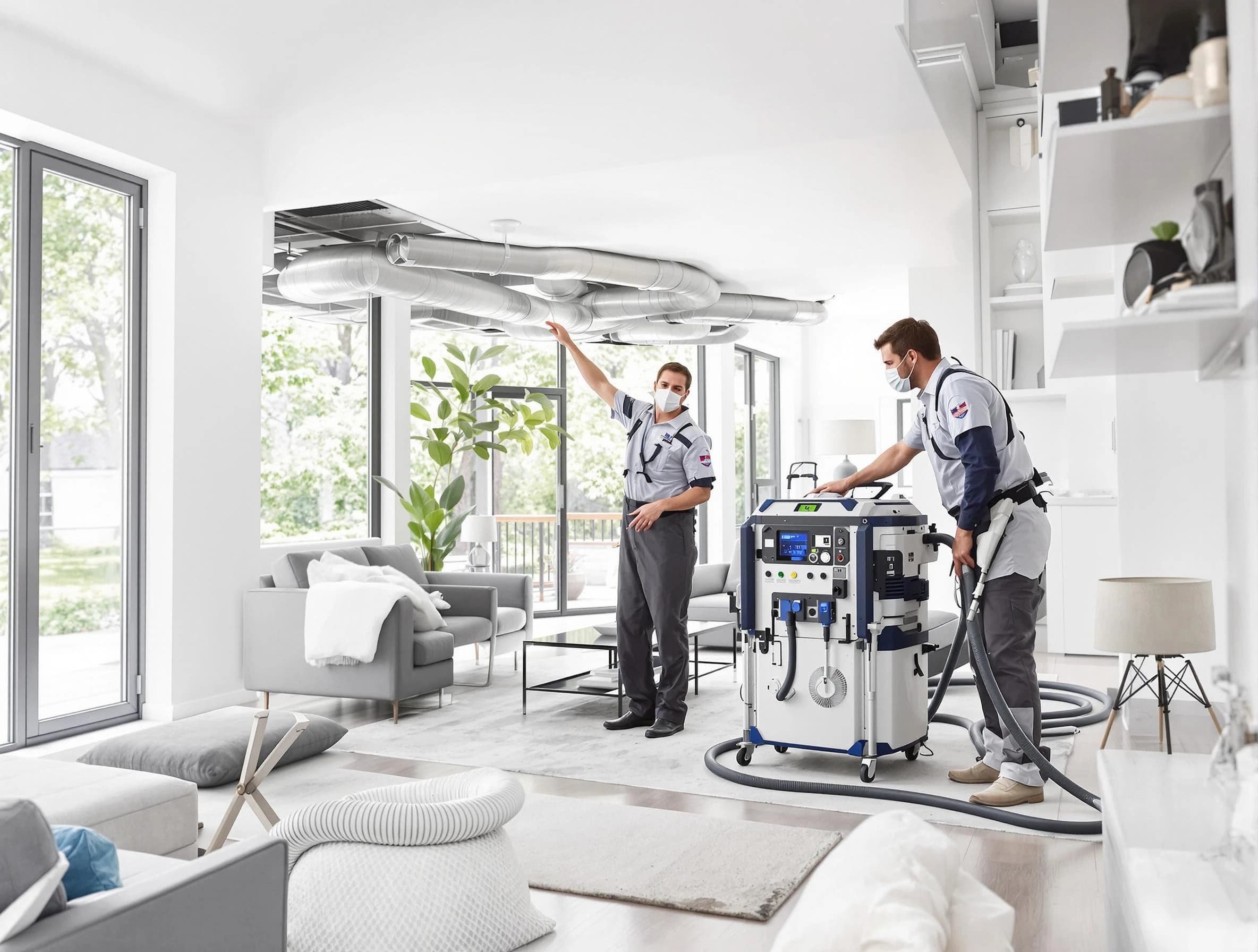 Columbiana Air Duct Cleaning professional conducting pure air duct cleaning with state-of-the-art equipment in Columbiana