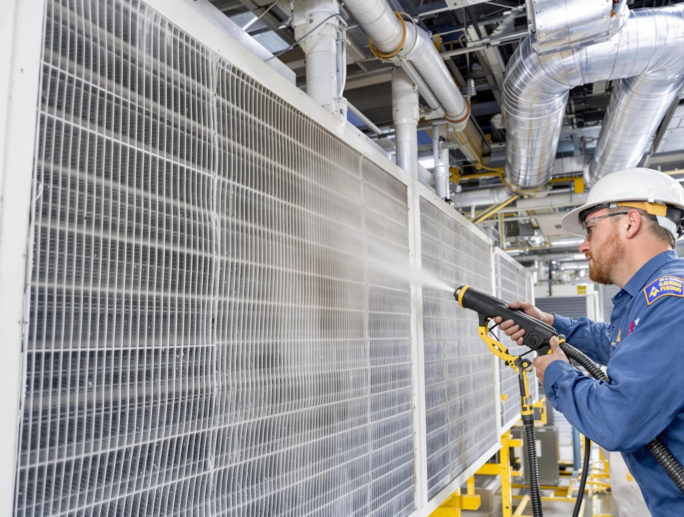 Professional commercial coil cleaning by Columbiana Air Duct Cleaning in Columbiana