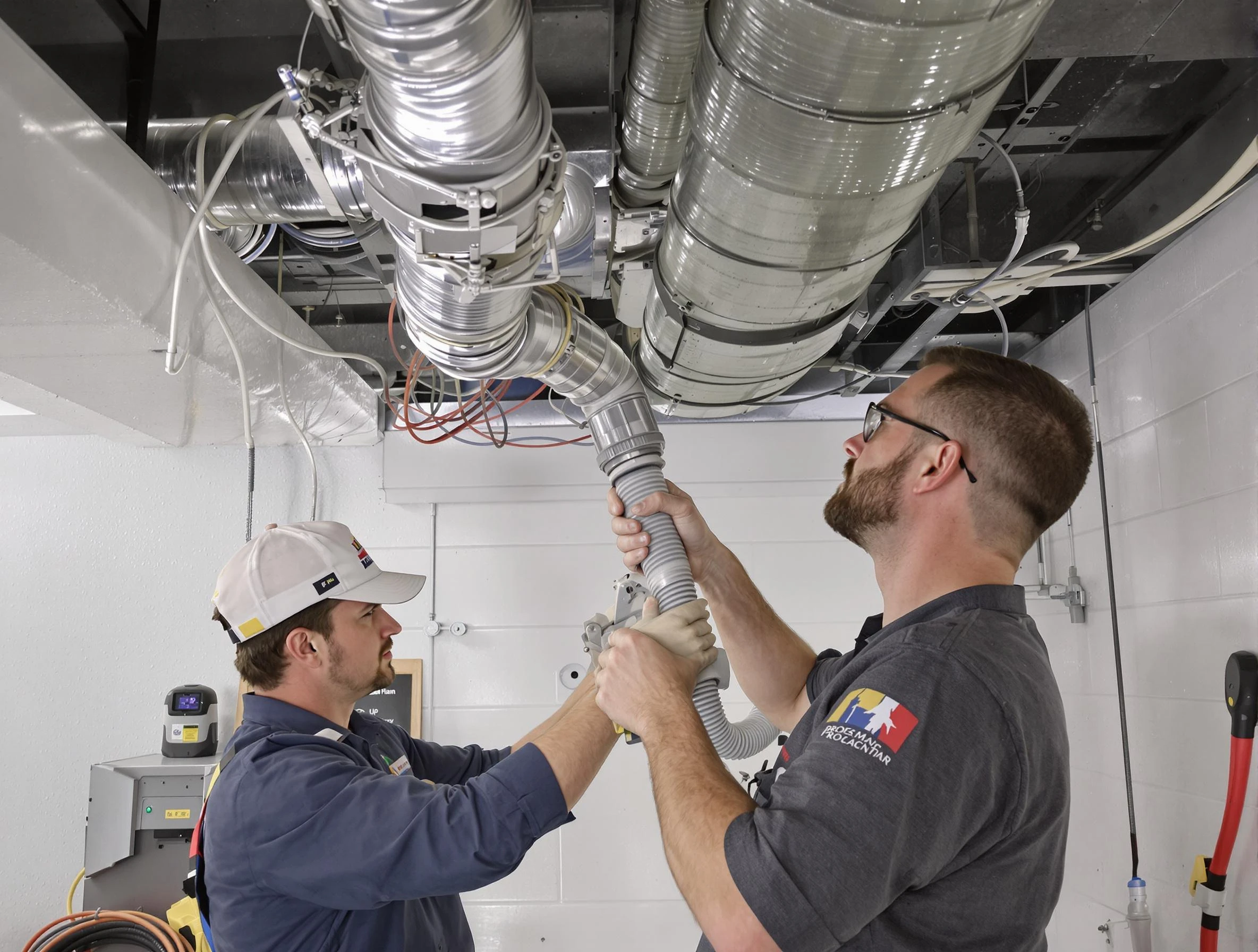 Columbiana Air Duct Cleaning technician performing thorough AC duct cleaning in Columbiana
