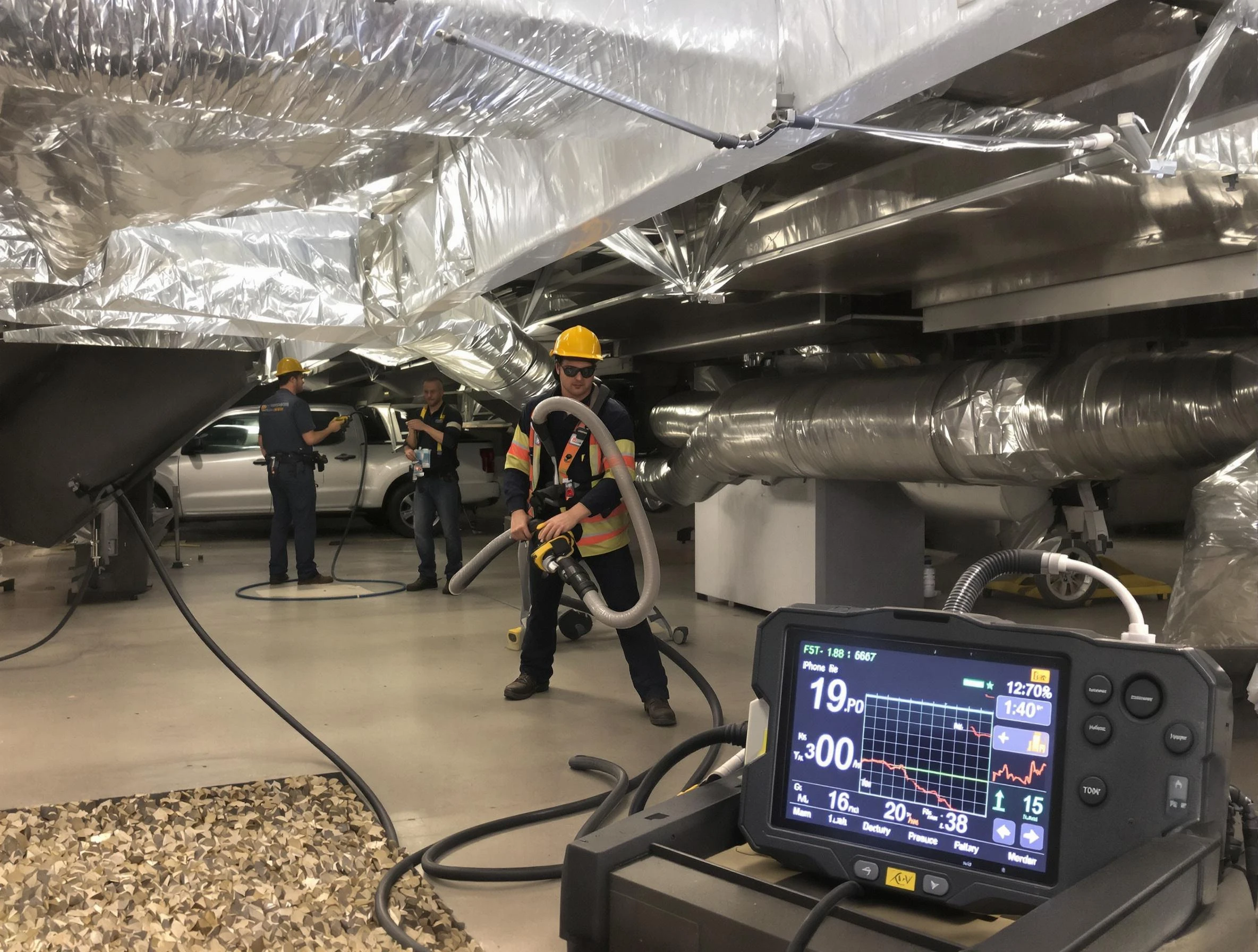 Professional negative pressure duct cleaning by Columbiana Air Duct Cleaning in Columbiana